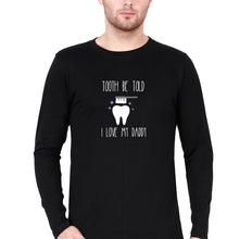 Load image into Gallery viewer, Love Daddy Full Sleeves T-Shirt for Men-Black-Ektarfa.online
