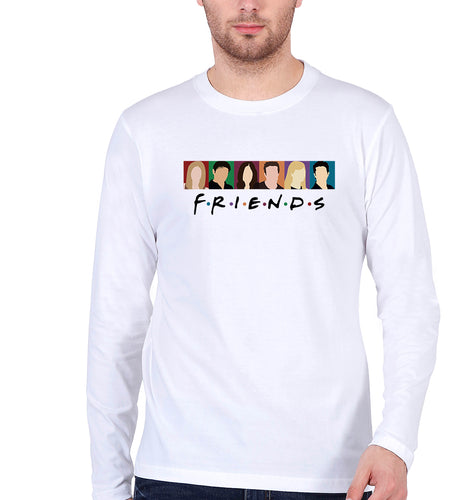 Friends Full Sleeves T-Shirt for Men-White-Ektarfa.online
