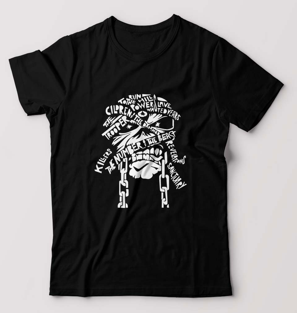 Iron Maiden T-Shirt for Men-S(38 Inches)-Black-Ektarfa.online