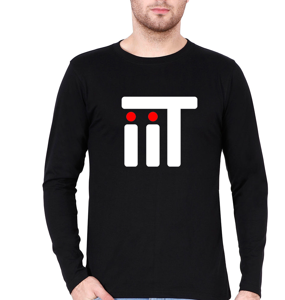 IIT Full Sleeves T-Shirt for Men-S(38 Inches)-Black-Ektarfa.online