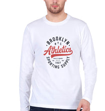 Load image into Gallery viewer, Varsity Brooklyn NYC Full Sleeves T-Shirt for Men-White-Ektarfa.online
