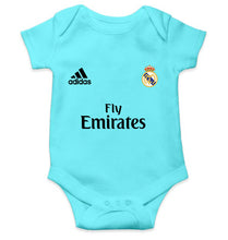 Load image into Gallery viewer, Real Madrid Kids Romper For Baby Boy/Girl-0-5 Months(18 Inches)-Sky Blue-Ektarfa.online
