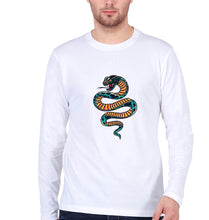 Load image into Gallery viewer, Snake Full Sleeves T-Shirt for Men-White-Ektarfa.online
