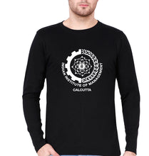 Load image into Gallery viewer, IIM Calcutta Full Sleeves T-Shirt for Men-S(38 Inches)-Black-Ektarfa.online
