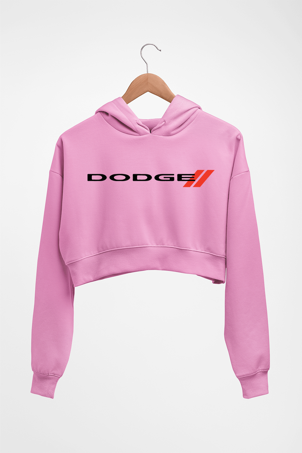 Dodge Crop HOODIE FOR WOMEN-Light Baby Pink-Ektarfa.online