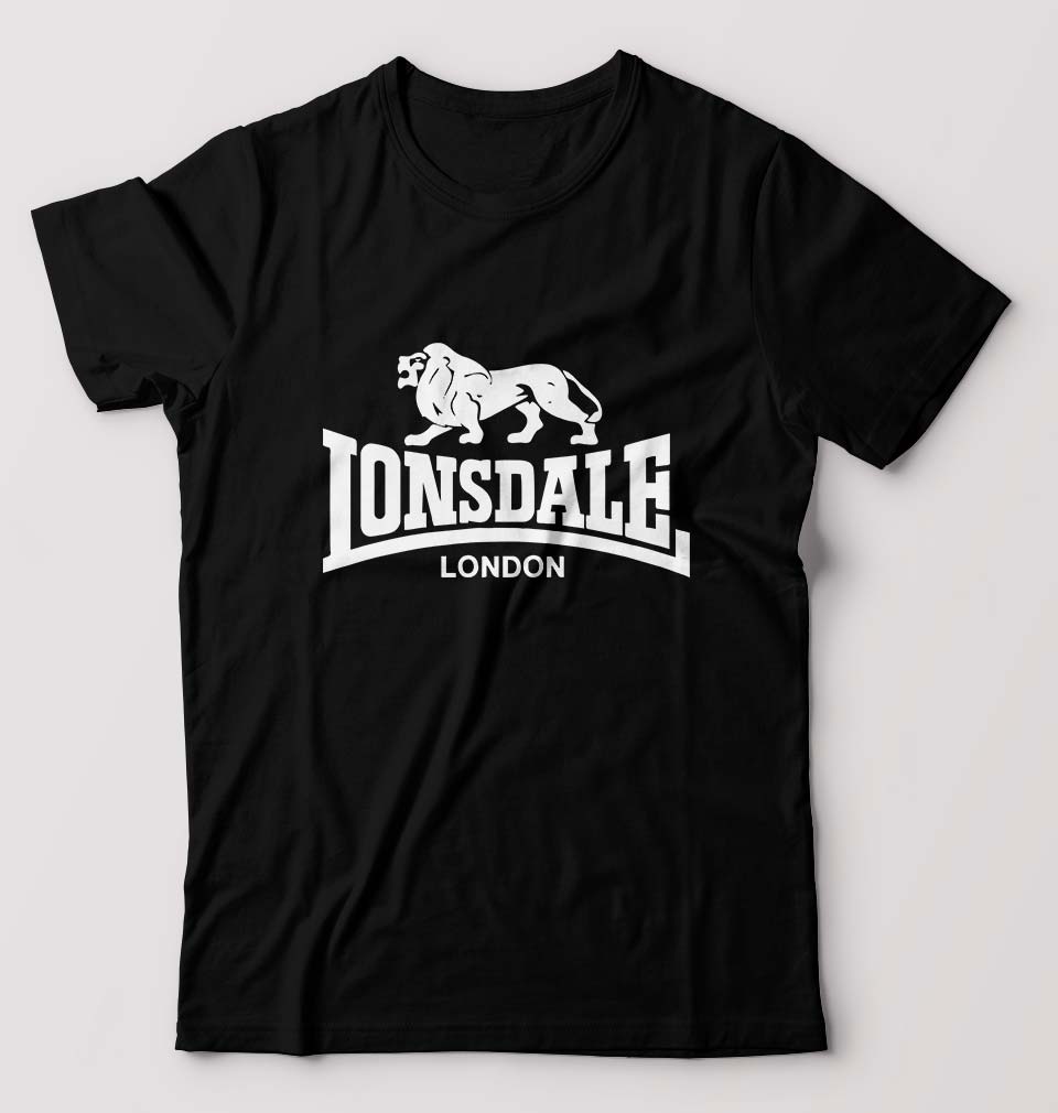 Lonsdale T-Shirt for Men-S(38 Inches)-Black-Ektarfa.online