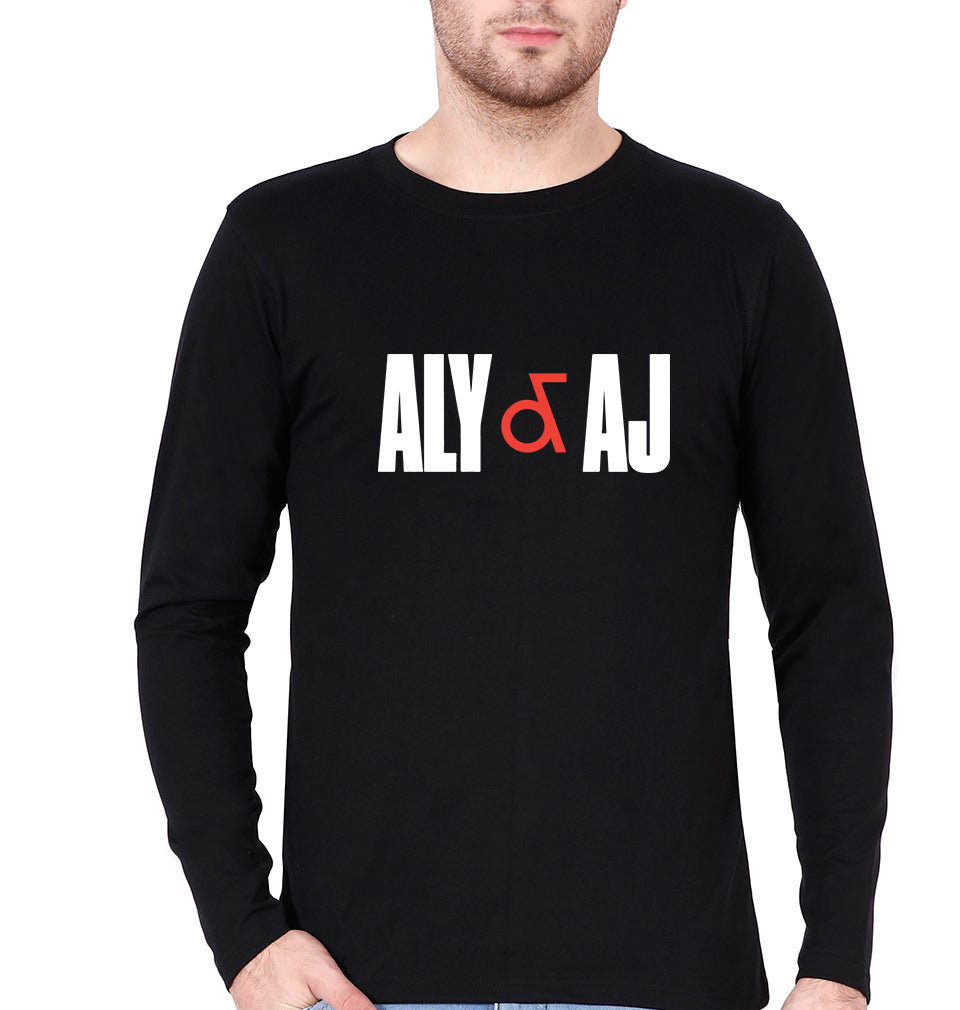 Aly & AJ Full Sleeves T-Shirt for Men-Black-Ektarfa.online