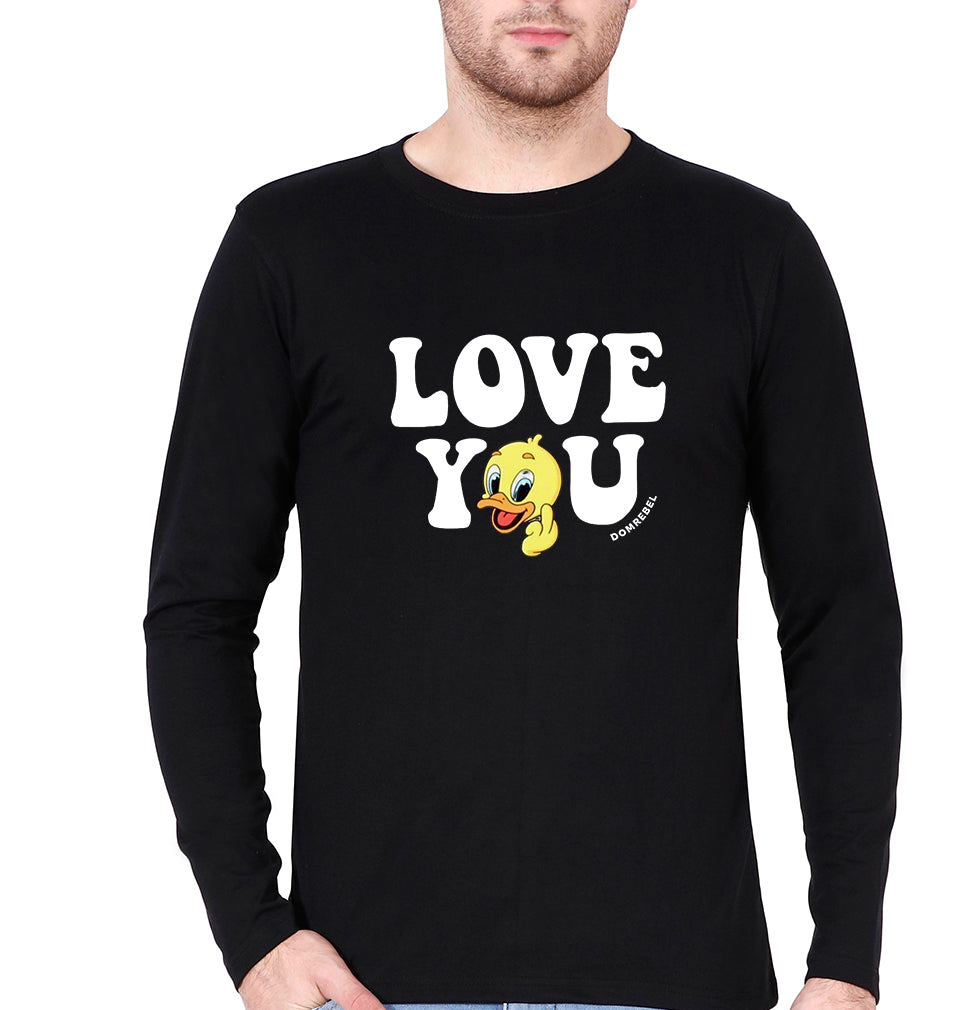 Domrebel Duck Full Sleeves T-Shirt for Men-Black-Ektarfa.online