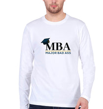 Load image into Gallery viewer, MBA Full Sleeves T-Shirt for Men-White-Ektarfa.online
