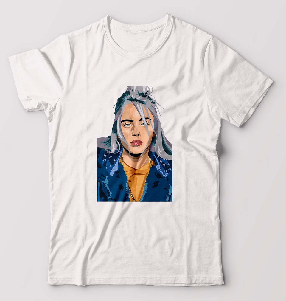Billie Eilish T-Shirt for Men-S(38 Inches)-White-Ektarfa.online