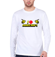 Load image into Gallery viewer, Love Minecraft Full Sleeves T-Shirt for Men-White-Ektarfa.online
