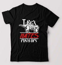 Load image into Gallery viewer, T-Rex Gym Funny T-Shirt for Men-Black-Ektarfa.online
