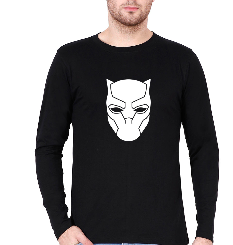 Black Panther Superhero Full Sleeves T-Shirt for Men-Black-Ektarfa.online