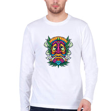 Load image into Gallery viewer, Weed Joint Stoned Full Sleeves T-Shirt for Men-S(38 Inches)-White-Ektarfa.online
