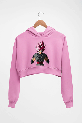 Goku Anime Crop HOODIE FOR WOMEN-Light Baby Pink-Ektarfa.online