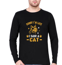 Load image into Gallery viewer, Cat Lover Full Sleeves T-Shirt for Men-Black-Ektarfa.online
