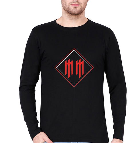 Marilyn Manson Full Sleeves T-Shirt for Men-Black-Ektarfa.online