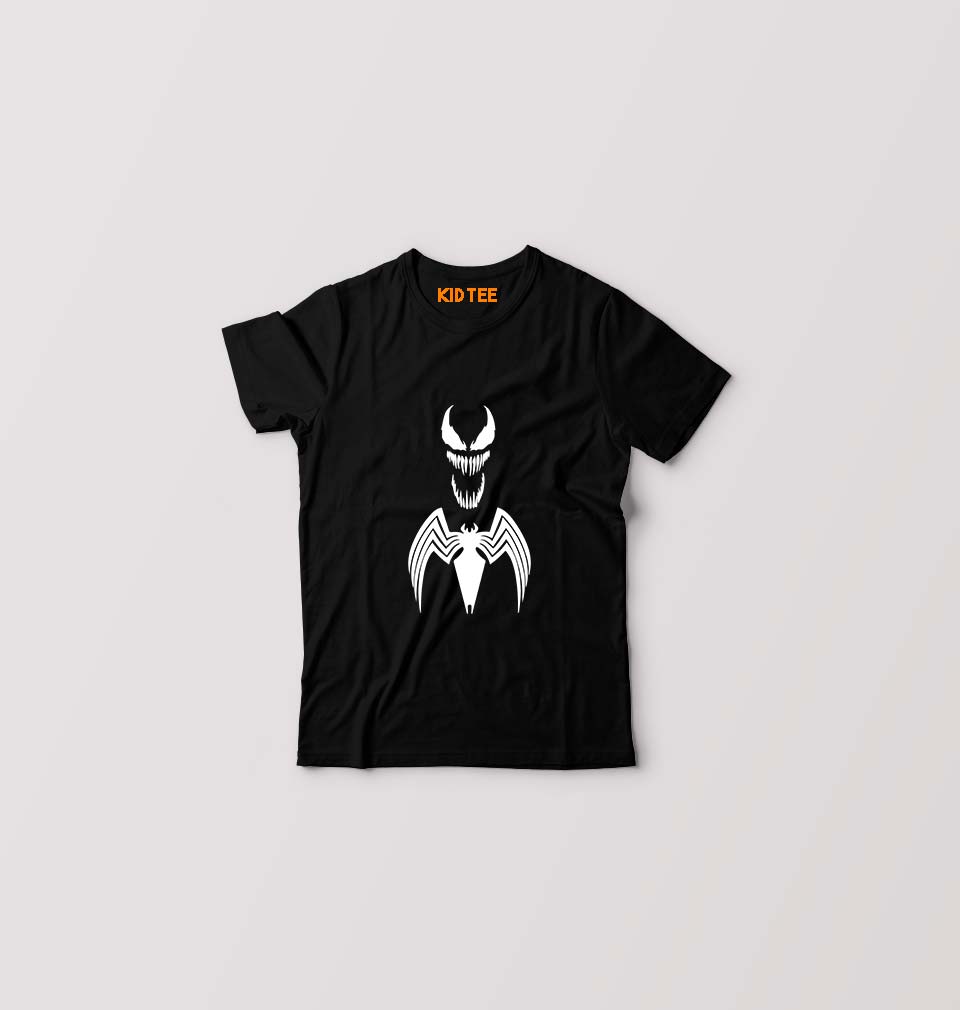 Venom Spiderman Superhero Kids T-Shirt for Boy/Girl-Black-Ektarfa.online