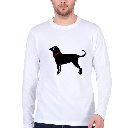Black Dog Full Sleeves T-Shirt for Men-White-Ektarfa.online