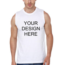 Load image into Gallery viewer, Customized-Custom-Personalized Sleeveless T-Shirt for Men-S(38 Inches)-White-ektarfa.com
