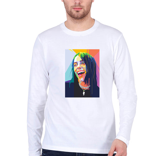 Billie Eilish Full Sleeves T-Shirt for Men-White-Ektarfa.online