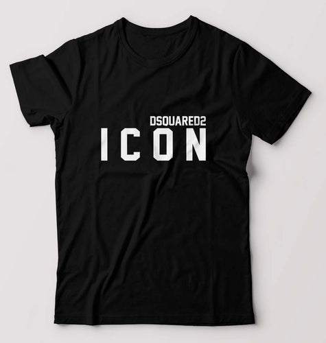 DSQUARED - ICON T-Shirt for Men-S(38 Inches)-Black-Ektarfa.online