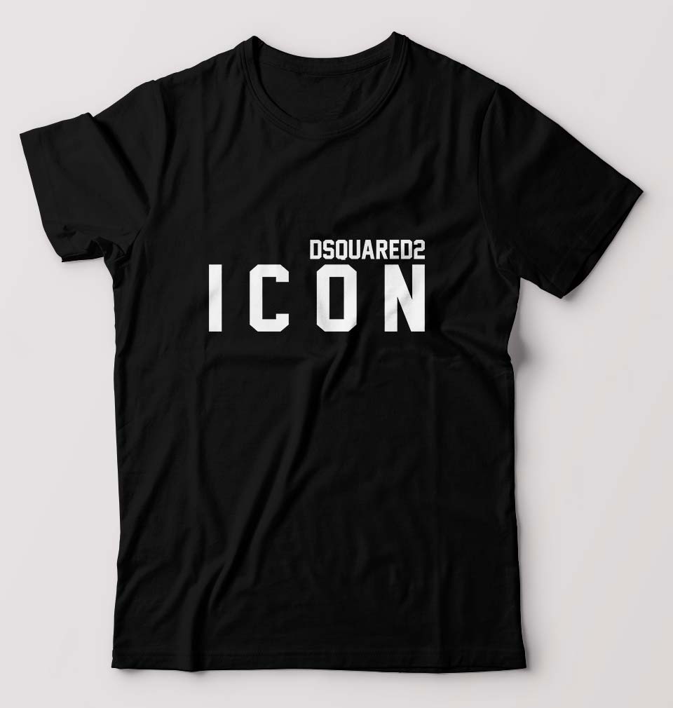 DSQUARED - ICON T-Shirt for Men-S(38 Inches)-Black-Ektarfa.online