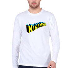 Load image into Gallery viewer, Nikamma Full Sleeves T-Shirt for Men-White-Ektarfa.online
