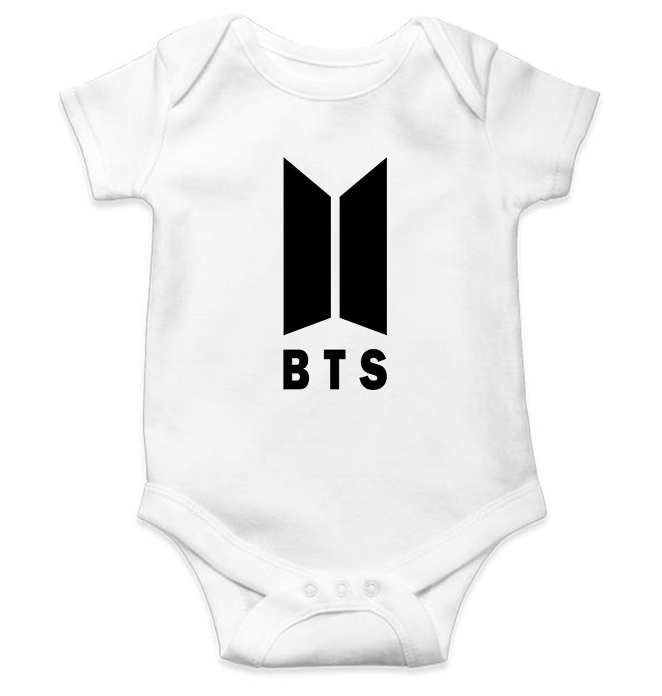 BTS Kids Romper For Baby Boy/Girl-0-5 Months(18 Inches)-White-Ektarfa.online