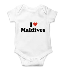 Load image into Gallery viewer, I Love Maldives Kids Romper For Baby Boy/Girl-0-5 Months(18 Inches)-White-Ektarfa.online
