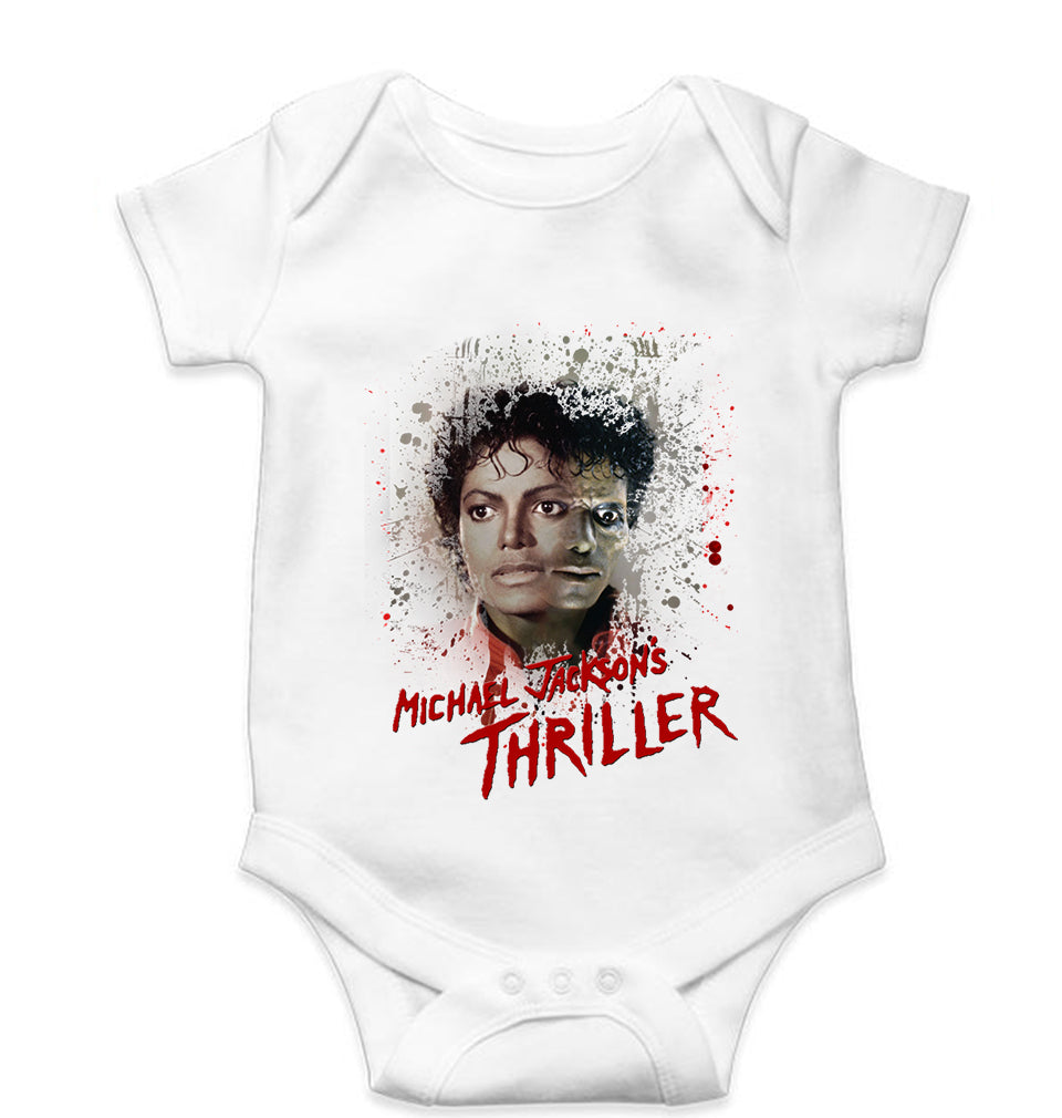 Thriller Kids Romper For Baby Boy/Girl-0-5 Months(18 Inches)-White-Ektarfa.online