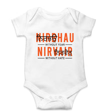 Load image into Gallery viewer, Nirbhau Nirvair Kids Romper For Baby Boy/Girl-0-5 Months(18 Inches)-White-Ektarfa.online
