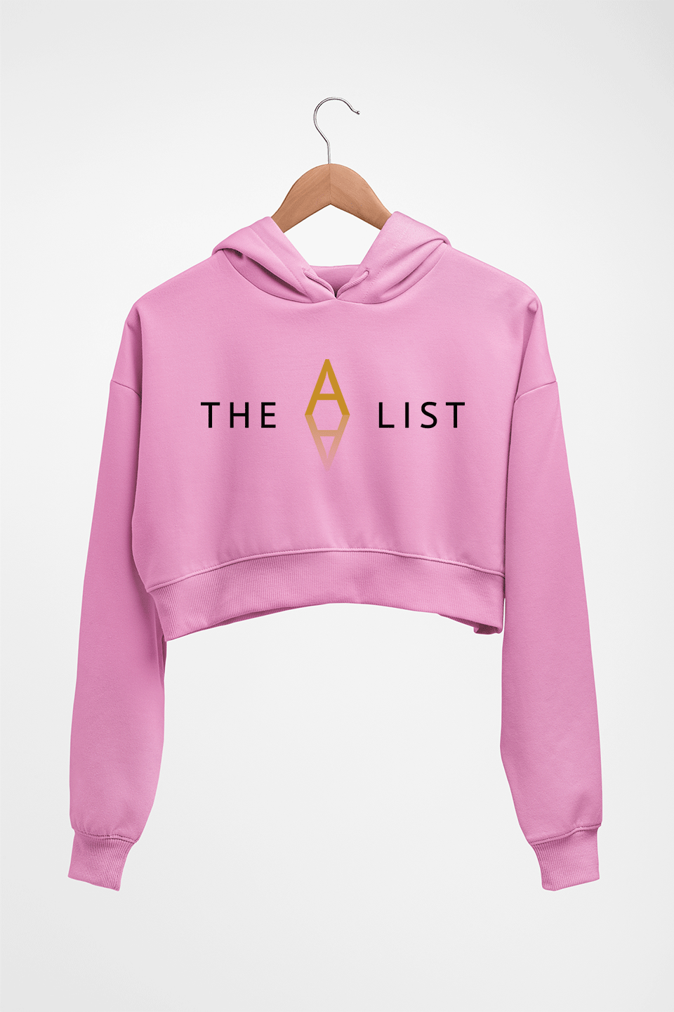 The A List Crop HOODIE FOR WOMEN-Light Baby Pink-Ektarfa.online