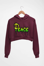 Load image into Gallery viewer, Graffiti Peace Crop HOODIE FOR WOMEN
