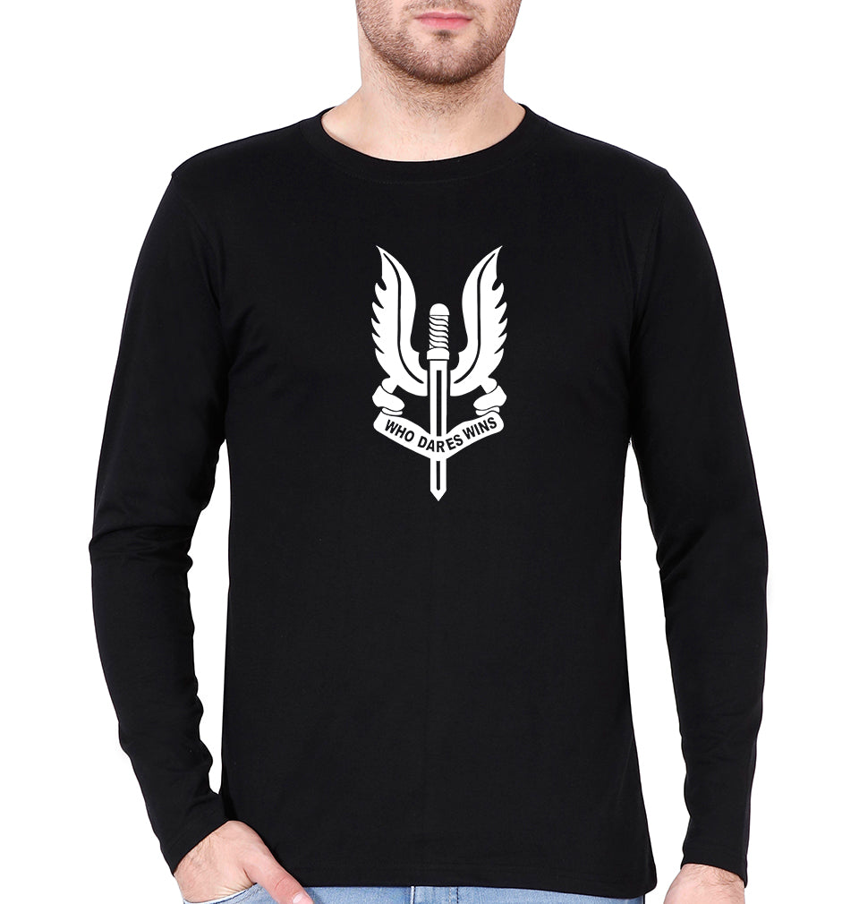 Who Dares Wins Balidaan Army Full Sleeves T-Shirt for Men-Black-Ektarfa.online