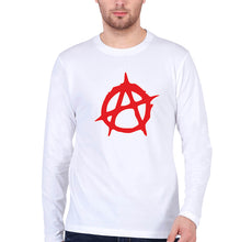 Load image into Gallery viewer, Anarchy Full Sleeves T-Shirt for Men-White-Ektarfa.online
