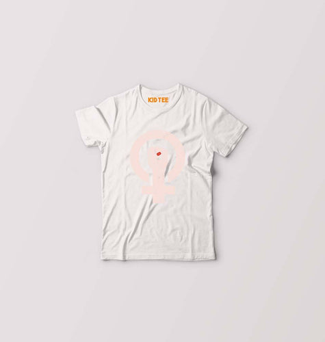 Feminist Kids T-Shirt for Boy/Girl-White-Ektarfa.online