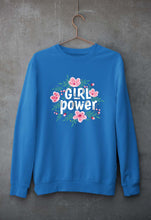 Load image into Gallery viewer, Feminist Girl Power Unisex Sweatshirt for Men/Women-S(40 Inches)-Royal Blue-Ektarfa.online
