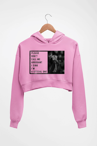 José Mourinho Crop HOODIE FOR WOMEN-Light Baby Pink-Ektarfa.online