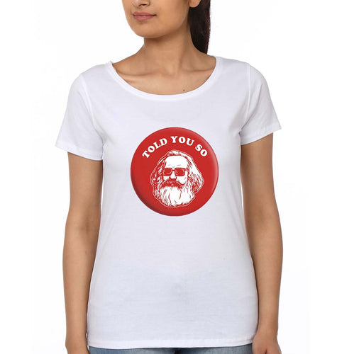 Karl Marx T-Shirt for Women-White-Ektarfa.online