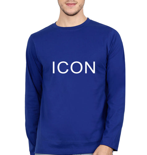ICON Full Sleeves T-Shirt for Men-Royal Blue-Ektarfa.online