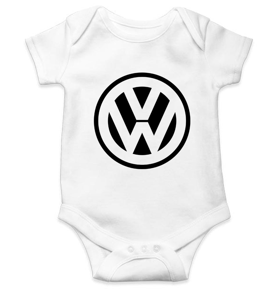 volkswagen Kids Romper For Baby Boy/Girl-0-5 Months(18 Inches)-White-Ektarfa.online