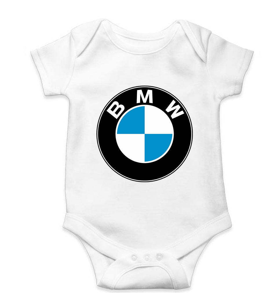 BMW Kids Romper For Baby Boy/Girl-0-5 Months(18 Inches)-White-Ektarfa.online
