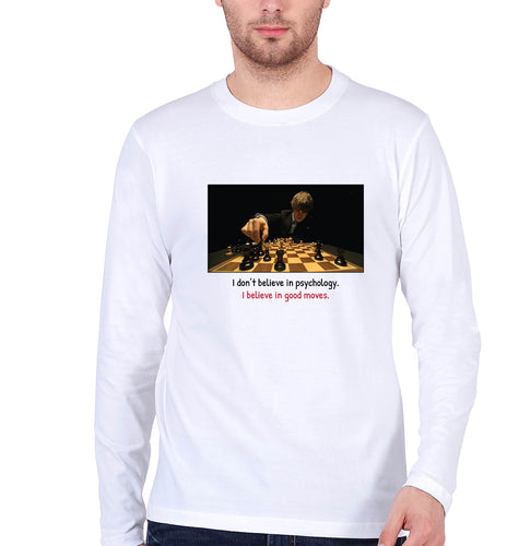 Magnus Carlsen Full Sleeves T-Shirt for Men-White-Ektarfa.online