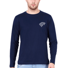 Load image into Gallery viewer, GOT Game Of Thrones Stark Logo Full Sleeves T-Shirt for Men-Navy Blue-Ektarfa.online
