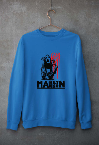 Marilyn Manson Unisex Sweatshirt for Men/Women-Royal Blue-Ektarfa.online