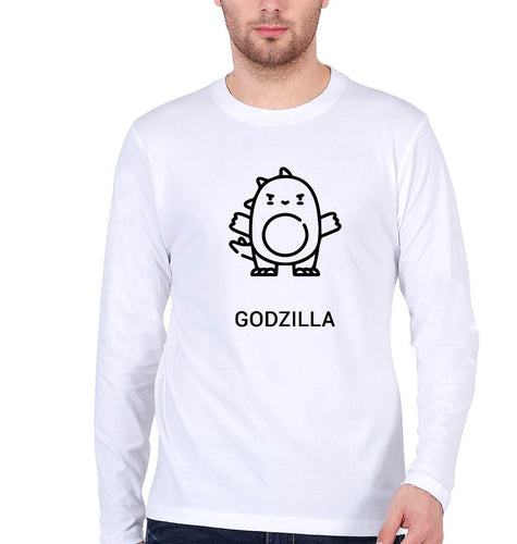 Godzilla Full Sleeves T-Shirt for Men-White-Ektarfa.online