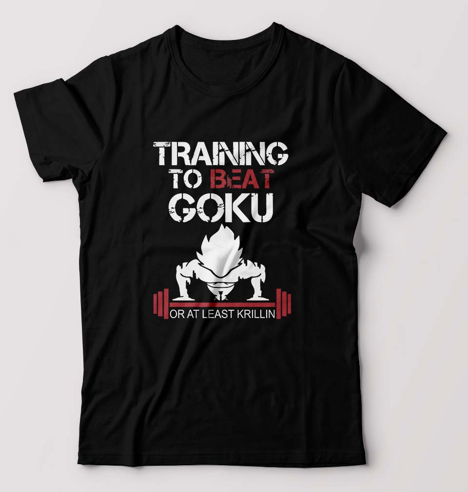 Goku Gym T-Shirt for Men-S(38 Inches)-Black-Ektarfa.online