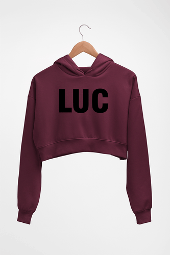 LUC Crop HOODIE FOR WOMEN-Maroon-Ektarfa.online
