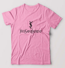 Load image into Gallery viewer, YSL T-Shirt for Men-S(38 Inches)-Light Baby Pink-Ektarfa.online
